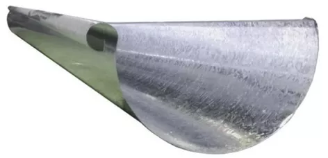 CANALETA ZINC 1/2 CAÑA 18 CM.