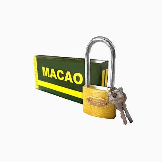 CANDADO DORADO LARGO 50mm "MACAO"