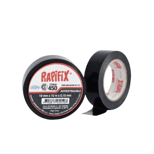 CINTA AISLADORA  19mm x20m NEGRO "RAPIFIX" (x10un)