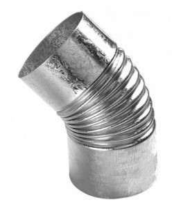 CURVA ZINC HERMETICA 45º x 6"