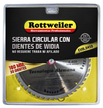 DISCO DE SIERRA 30 D WIDIA x 7” "ROTTWEILER"
