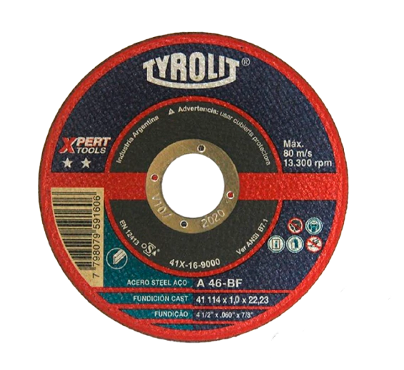 DISCO ABRASIVO XPERT 178 x 1,6 x 22,23mm "TYROLIT"