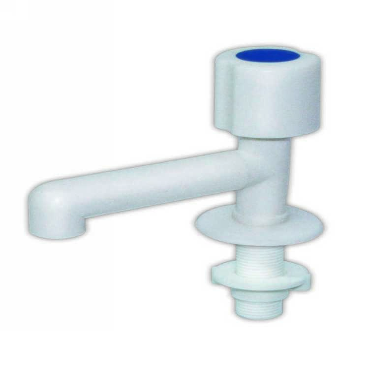 GRIFO PVC LAV. PICO RECTO FIJO "MEDIO GIRO"