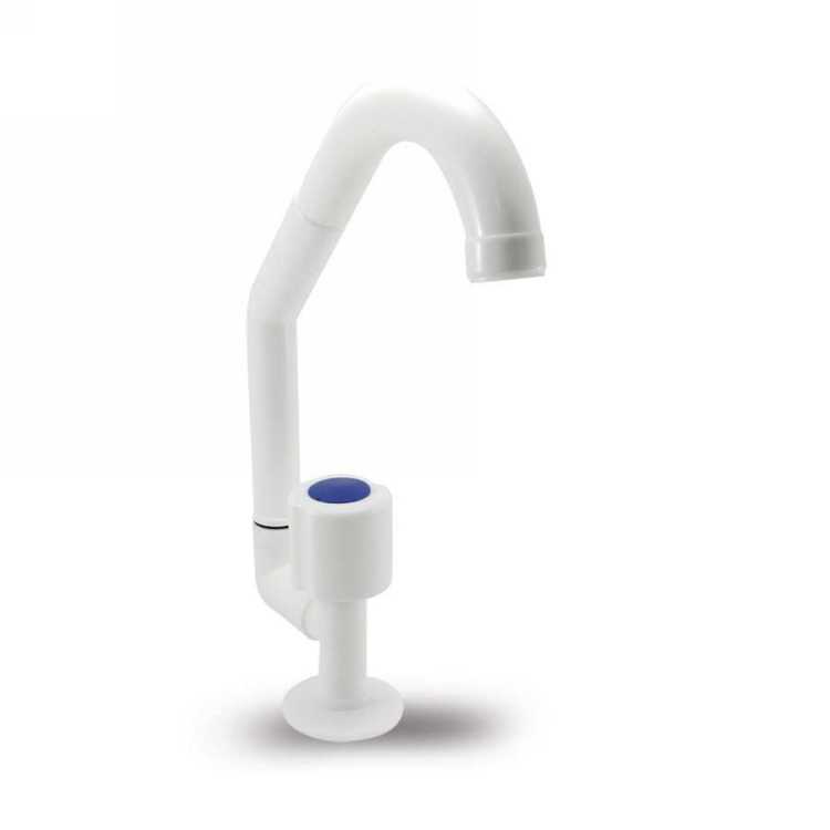 GRIFO PVC MESADA CURVO ALTO MOV. "MEDIO GIRO"