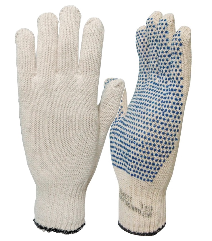 GUANTE ALGODON MOTEADO AZUL