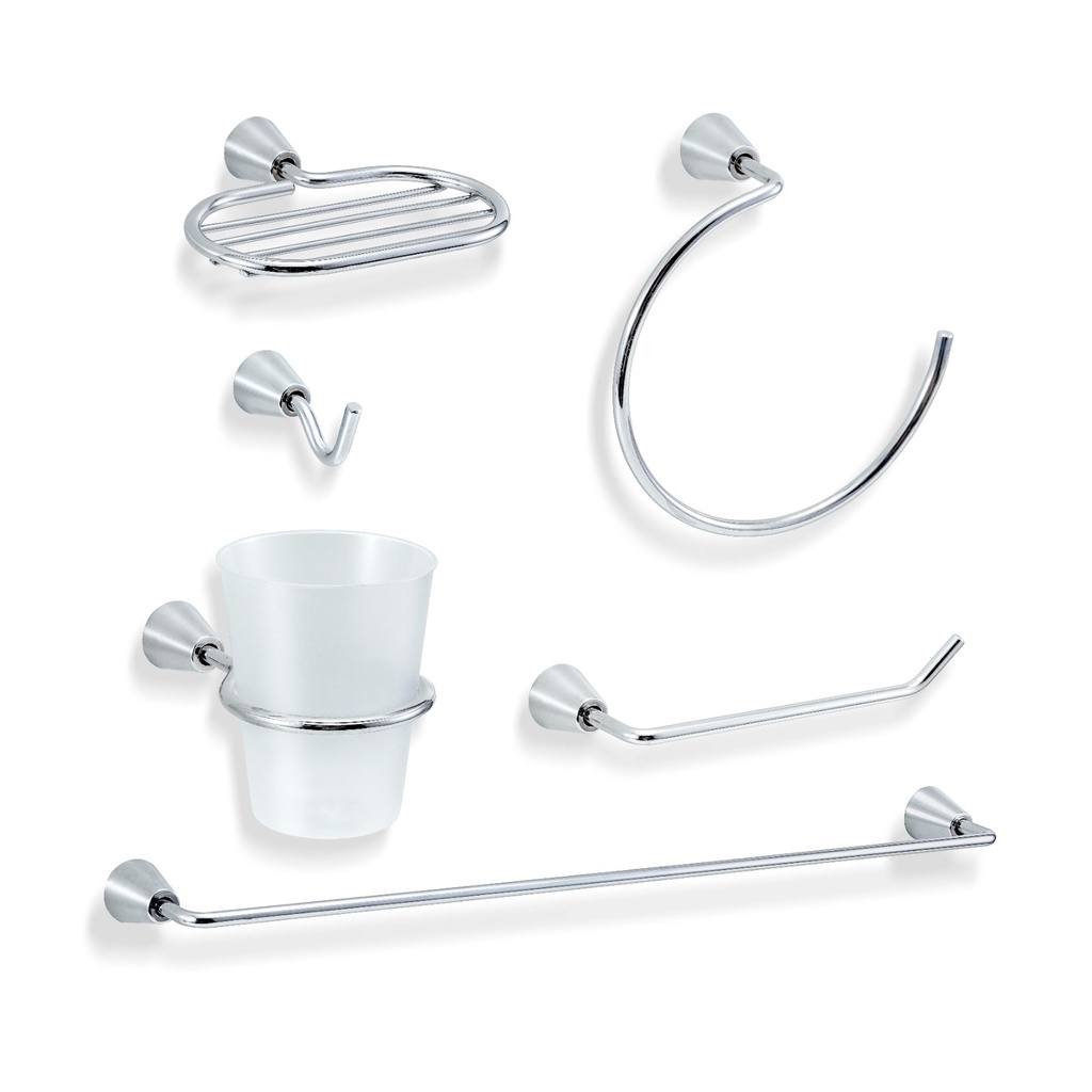SET PARA BAÑO 6 PIEZAS CROMO CANAIMA "CASAL"