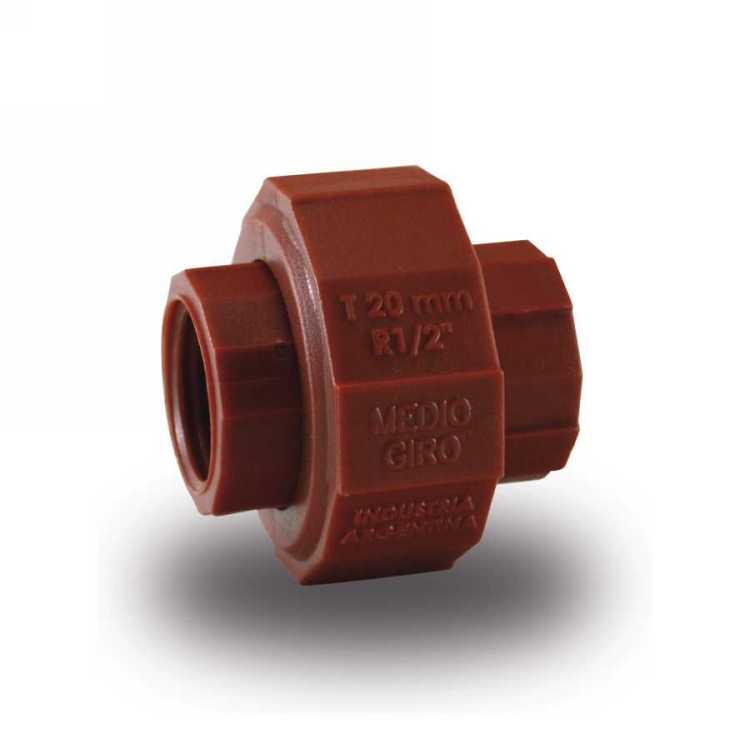 UNION DOBLE 1/2" ROSCADA (20 MM.)"MEDIO GIRO"