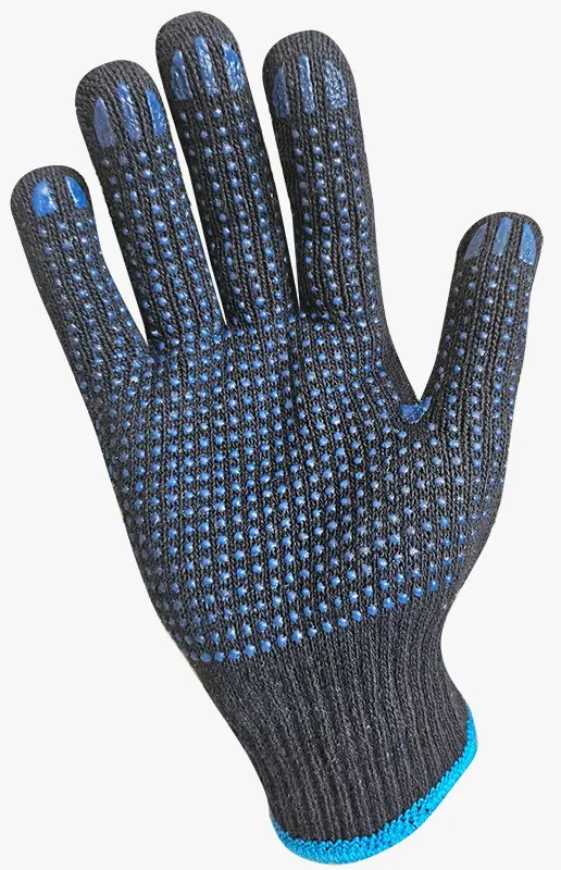 GUANTE ALGODON MOTEADO NEGRO