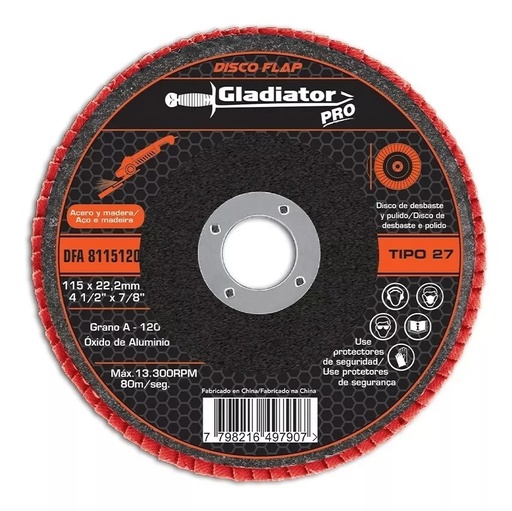 [1900] DISCO FLAP GRANO 120 115x22,2mm "GLADIATOR"