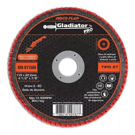 [1898] DISCO FLAP GRANO 60 115x22,2mm "GLADIATOR"