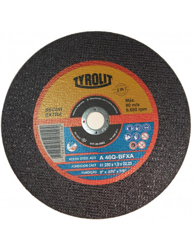 [1470] DISCO TYROLIT SECUR 230 X 1.9 X 22,23