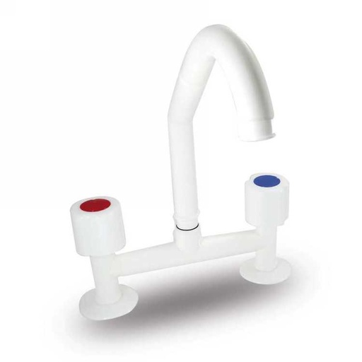 [0128] GRIFERIA PVC MESADA CURVO ALTO MOV.MEDIO GIRO