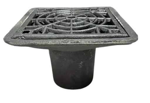 [2228] REJILLA H.FUND 20x20 C/EMBUDO 100mm ESP RECTO