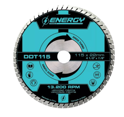 [2438] DISCO DIAMANTADO 115mm TURBO (4 1/2") "ENERGY"