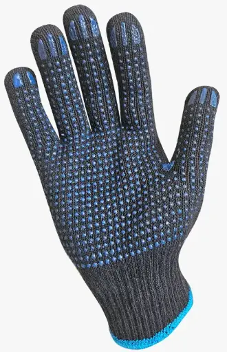 [2602] GUANTE ALGODON MOTEADO NEGRO